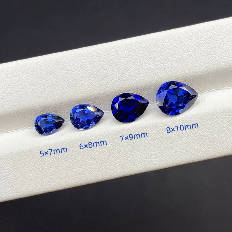 Water-drop cut cultivated sapphire Specification image