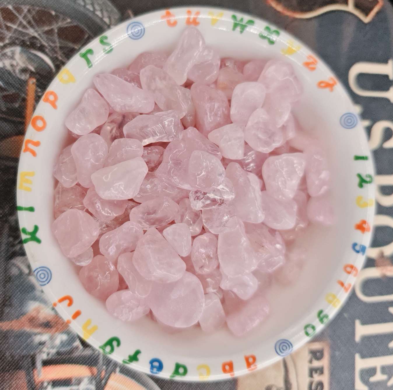 天然水晶原石 紫黄晶粉晶白水晶 多彩矿石标本 桌面摆件细节图