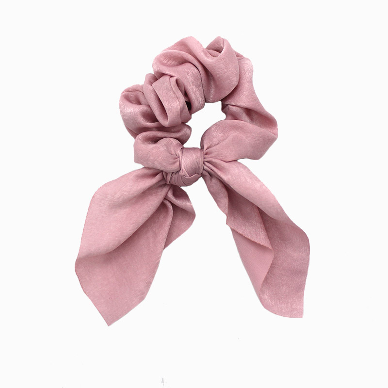 Wholesale of solid-color hair ribbons, hair bands, bow ties, leather bands, fabric large intestine rings, rabbit ear hair ties and hair accessories details Picture