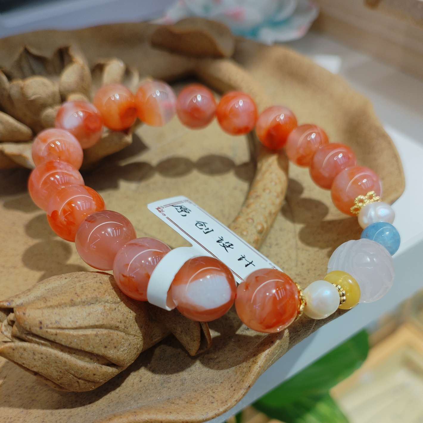 10mm natural crystal bracelet, Nan Red and Fu Jia single-loop bracelet and jewelry, fashionable and versatile, simple and trendy for women detail image 5