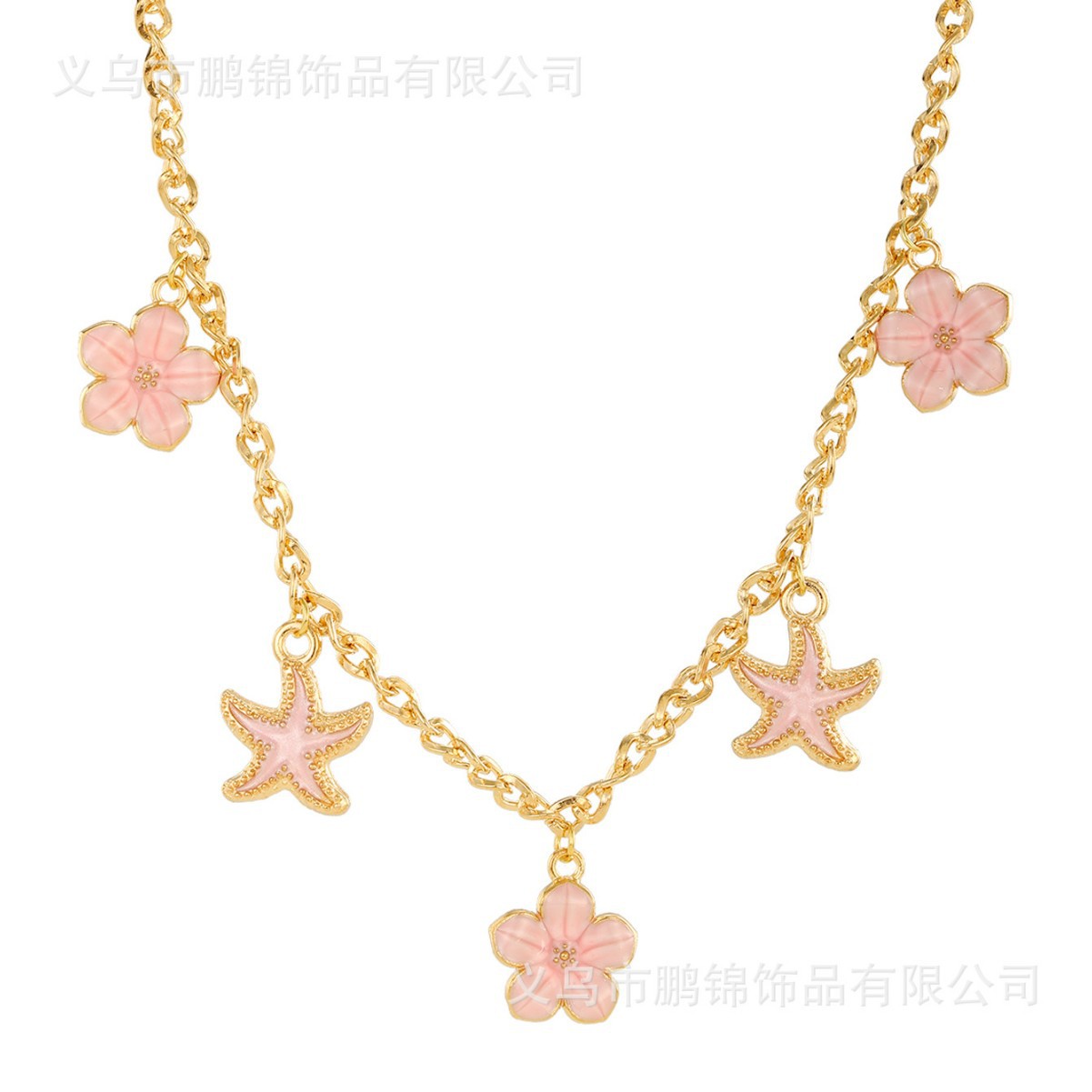 欧美跨境饰品 海星吊坠项链女isn轻奢高级感小众首饰配饰锁骨链女