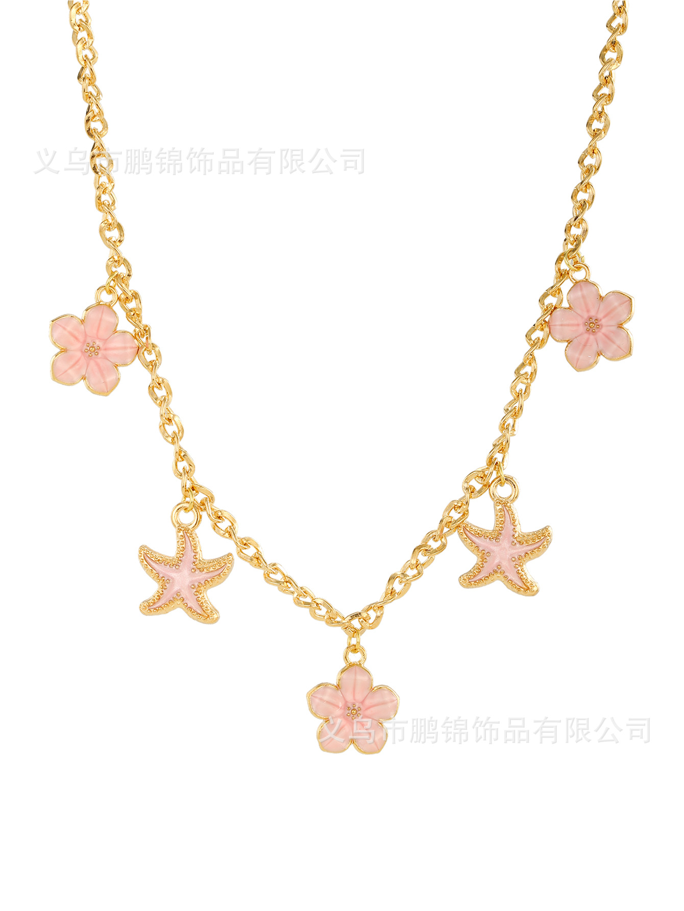 欧美跨境饰品 海星吊坠项链女isn轻奢高级感小众首饰配饰锁骨链女详情6