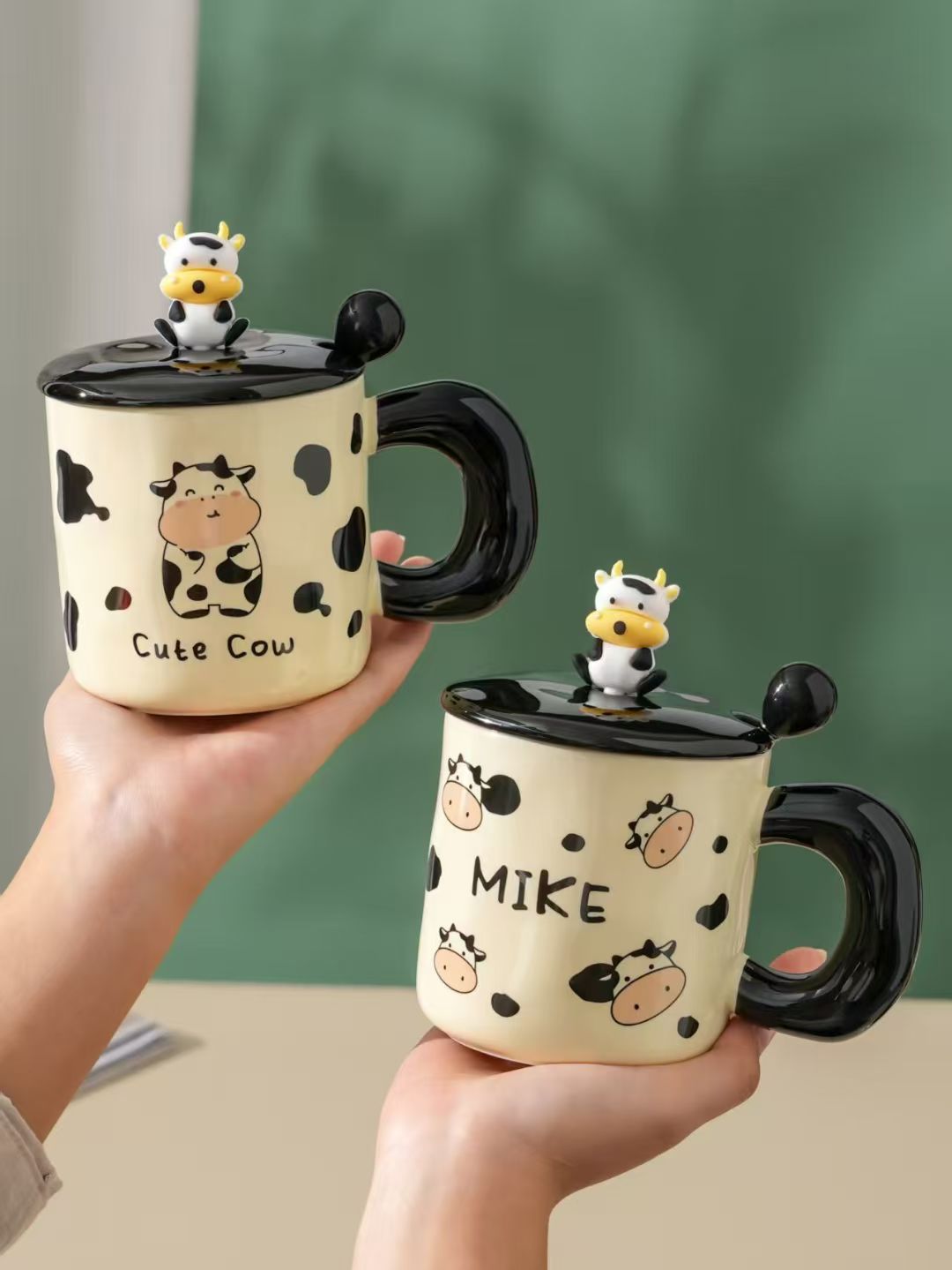 可爱奶牛陶瓷马克杯 ins高温瓷卡通杯带精美包装 耐热陶瓷茶杯咖啡杯 送礼定制超火陶瓷杯