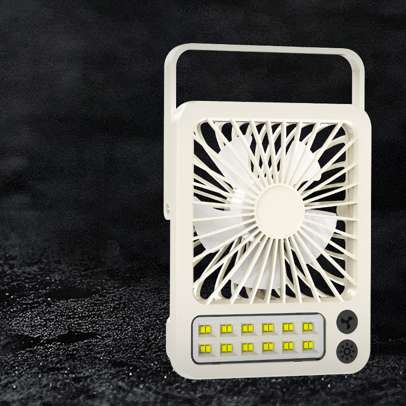 Desktop usb charging small fan, ultra-quiet mini portable foldable office desk dormitory fan light pic 1