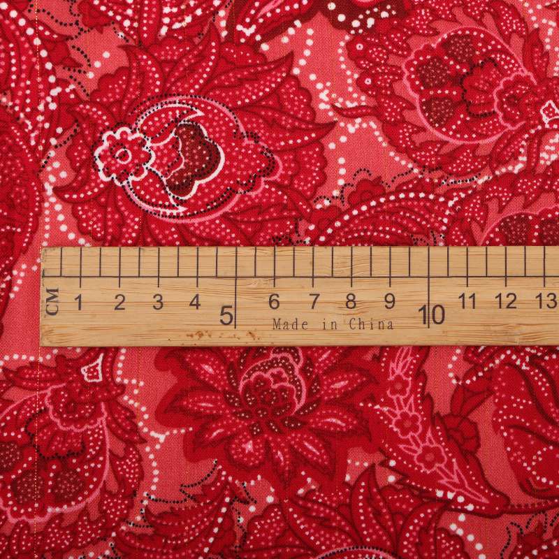New gold thread plain weave printed jacquard fabric 125g spring and summer shirt dress women's woven fabric details Picture