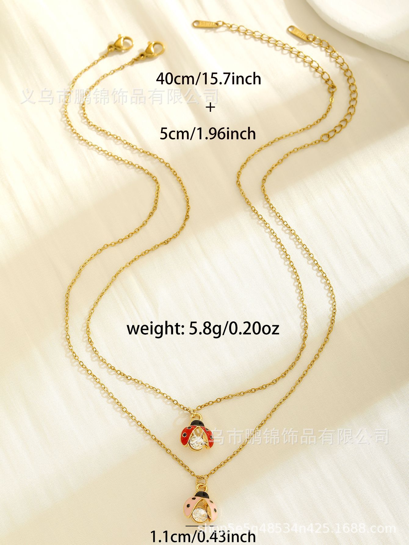 欧美跨境饰品 甲虫吊坠项链女isn轻奢高级感小众首饰配饰锁骨链女详情10