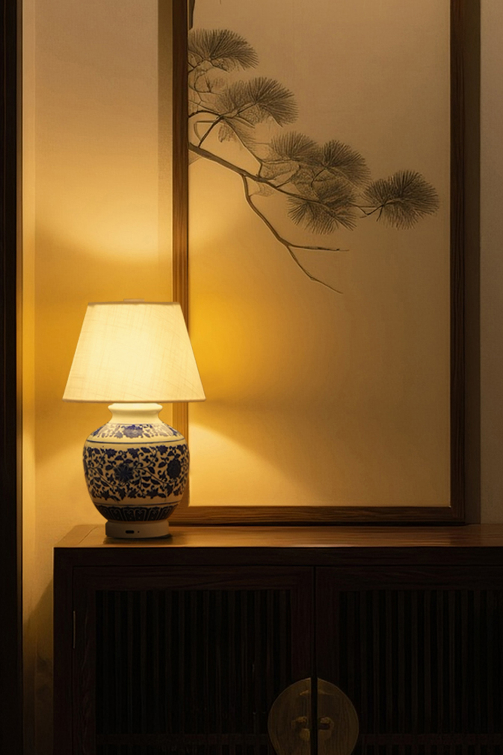 Creative table lamps, home ceramic ambient lights, night lights, decorative lights, ornaments, fabric creative table lamp covers Application Scenario