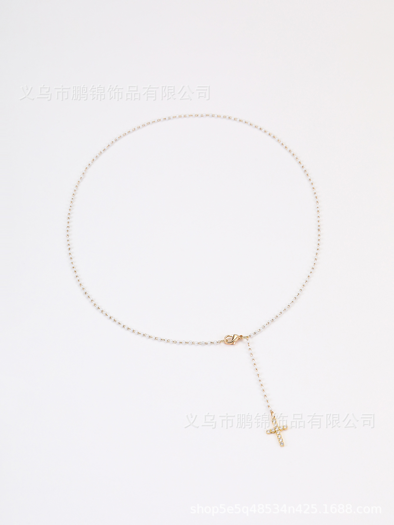欧美跨境饰品 十字架吊坠项链女时尚小众轻奢高级感首饰配饰项饰详情12