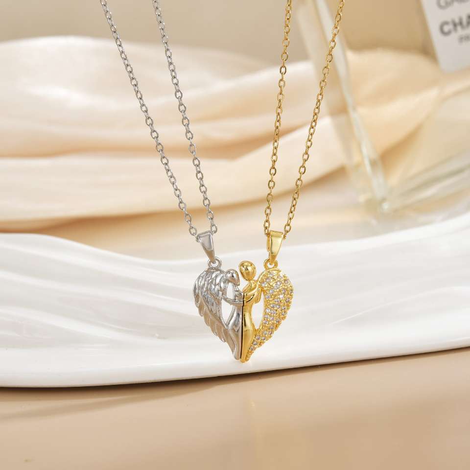 首饰欧美跨境外贸热销磁吸太阳月亮情侣款项链时尚百搭高级感闺蜜礼物 