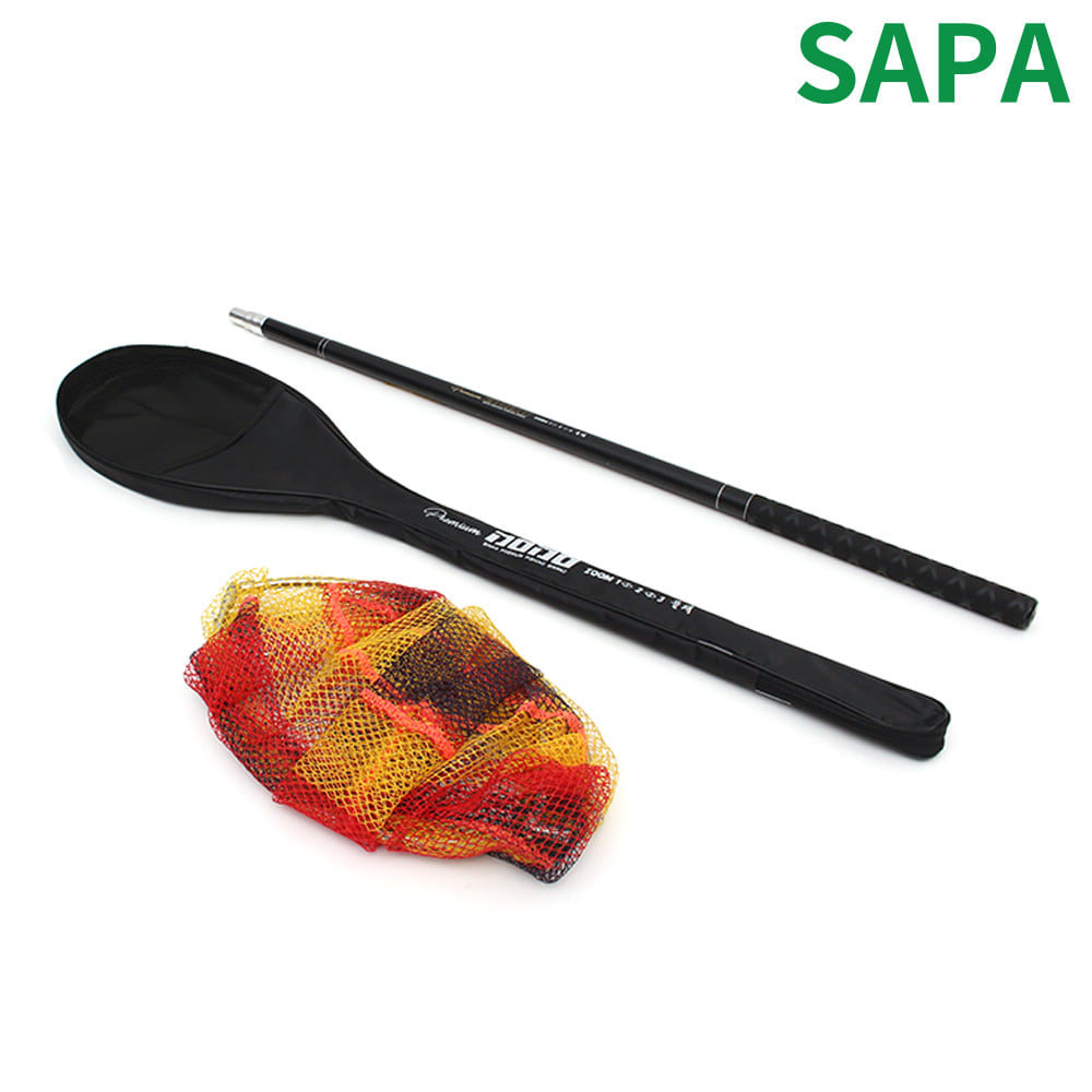 SAPA 3-section adjustable telescopic fishing net (including the net bag) 40cm carbon rod specially designed for freshwater carp fishing details Picture