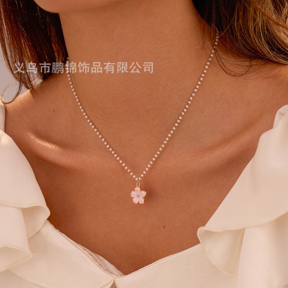 欧美跨境饰品 海星十字架花朵吊坠项链女小众轻奢高级感首饰配饰