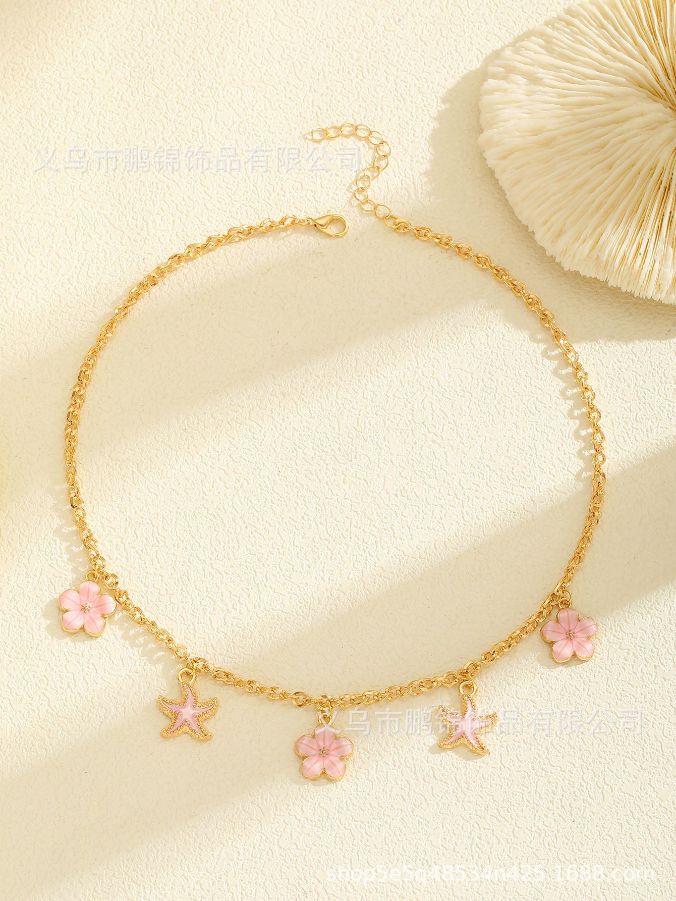 欧美跨境饰品 海星吊坠项链女isn轻奢高级感小众首饰配饰锁骨链女详情10