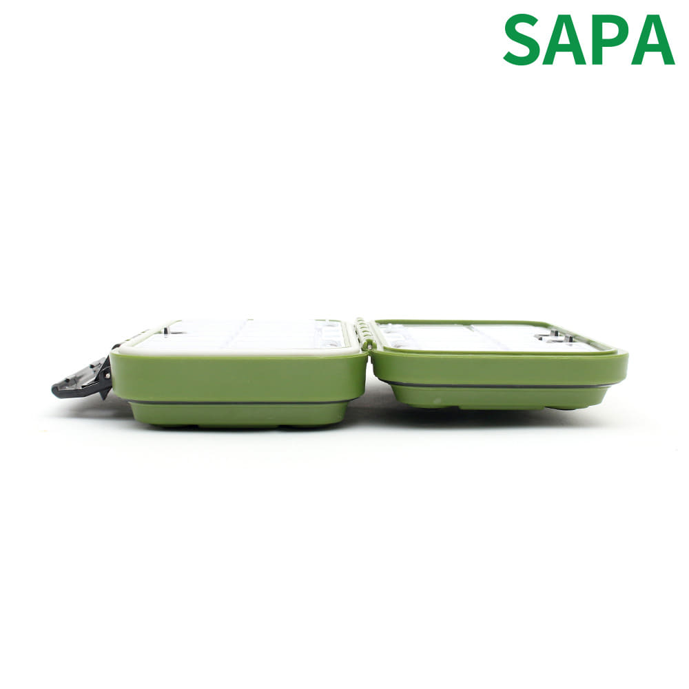 SAPA 24-compartment 3-opening and closing door eco-friendly fishing gear box, green medium-sized fishing accessories storage box Application Scenario