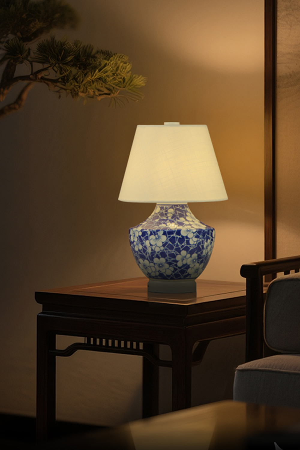Creative home ceramic atmosphere lights, night lights, decorative lights, ornaments, fabric creative table lamp covers Specification drawing