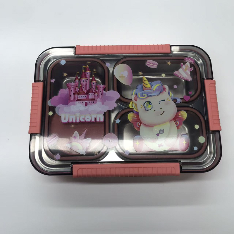 宇航员小熊/恐龙卡通分隔饭盒 多色便携保鲜盒 学生上班族带饭餐盒详情4