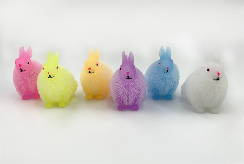 Toy stress ball, fluffy toy, flashing ball, glowing toy, prank toy for children, suitable for ages 4 and up, squeeze and play toy Specification drawing