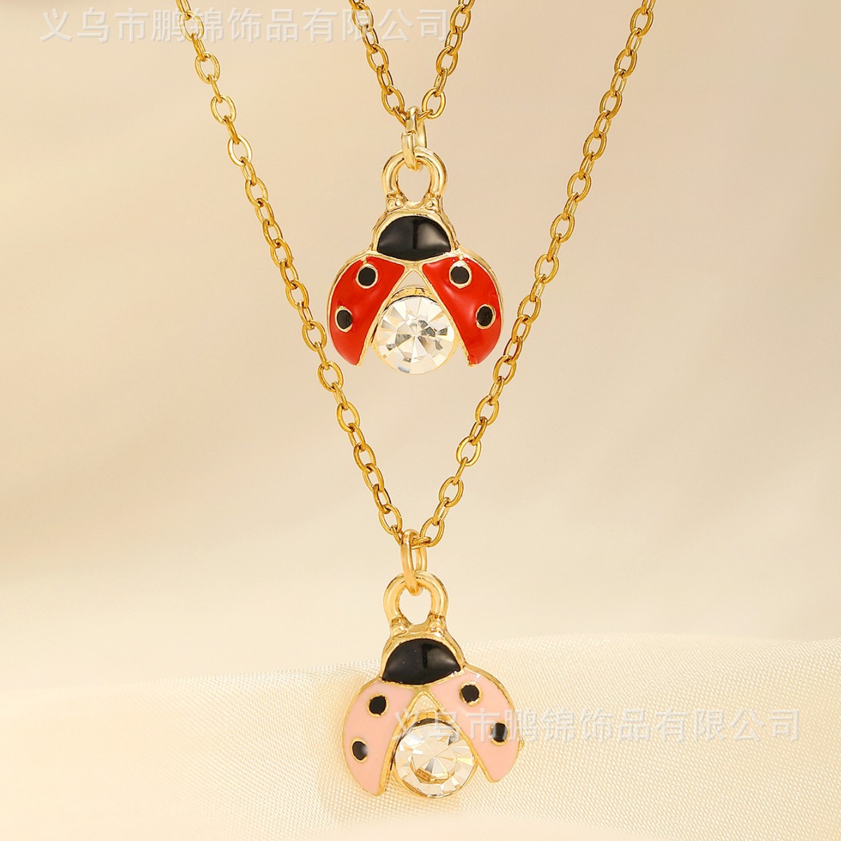 欧美跨境饰品 甲虫吊坠项链女isn轻奢高级感小众首饰配饰锁骨链女产品图
