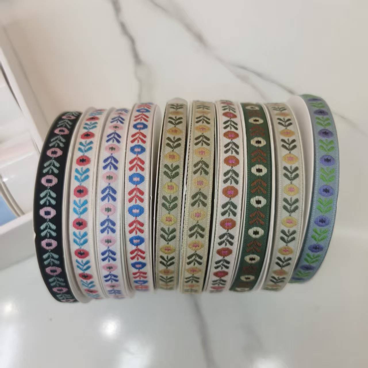 1-centimeter ethnic-style small flower webbing, clothing, shoes, hats, accessories, diy bow