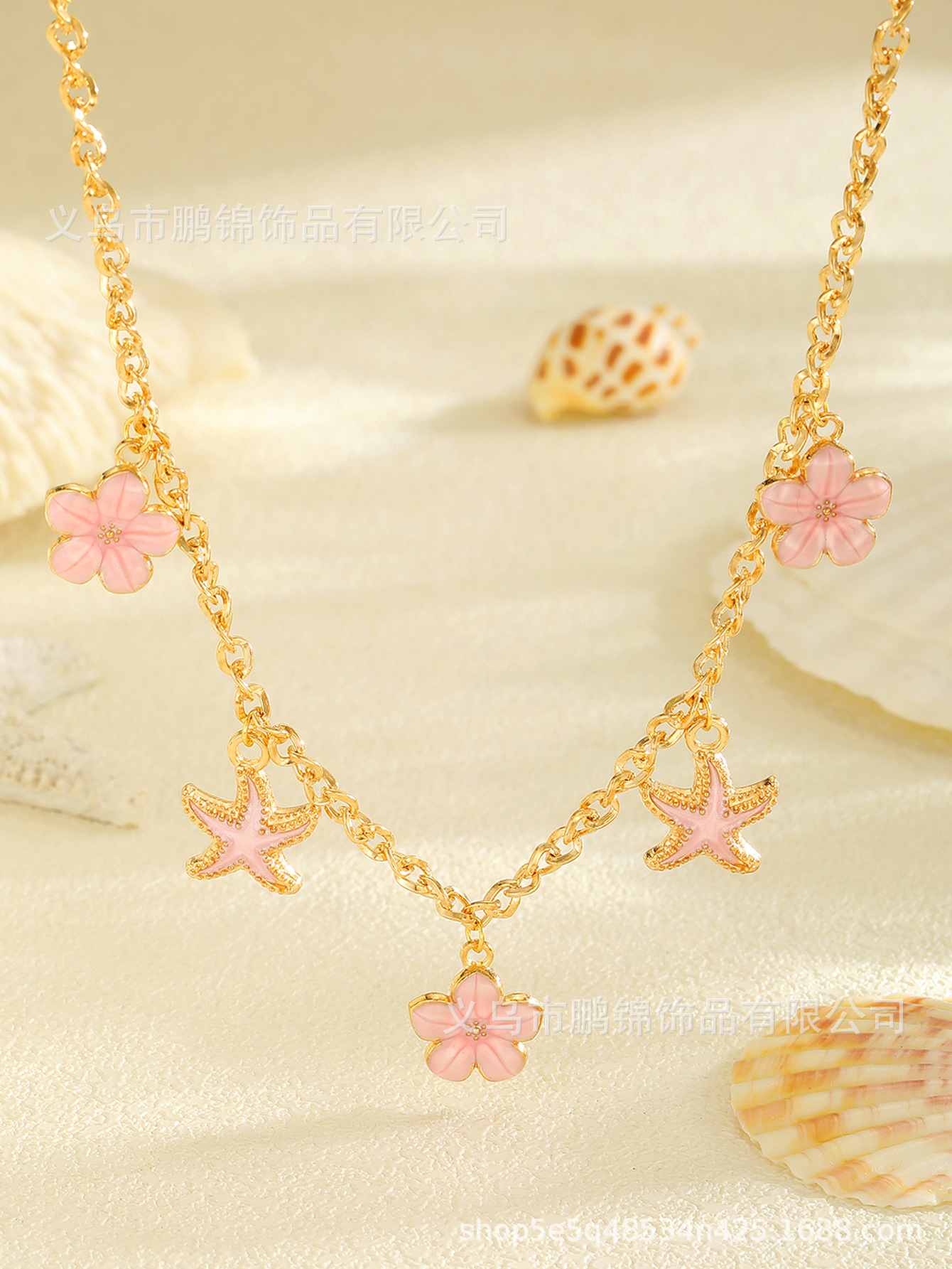 欧美跨境饰品 海星吊坠项链女isn轻奢高级感小众首饰配饰锁骨链女详情7