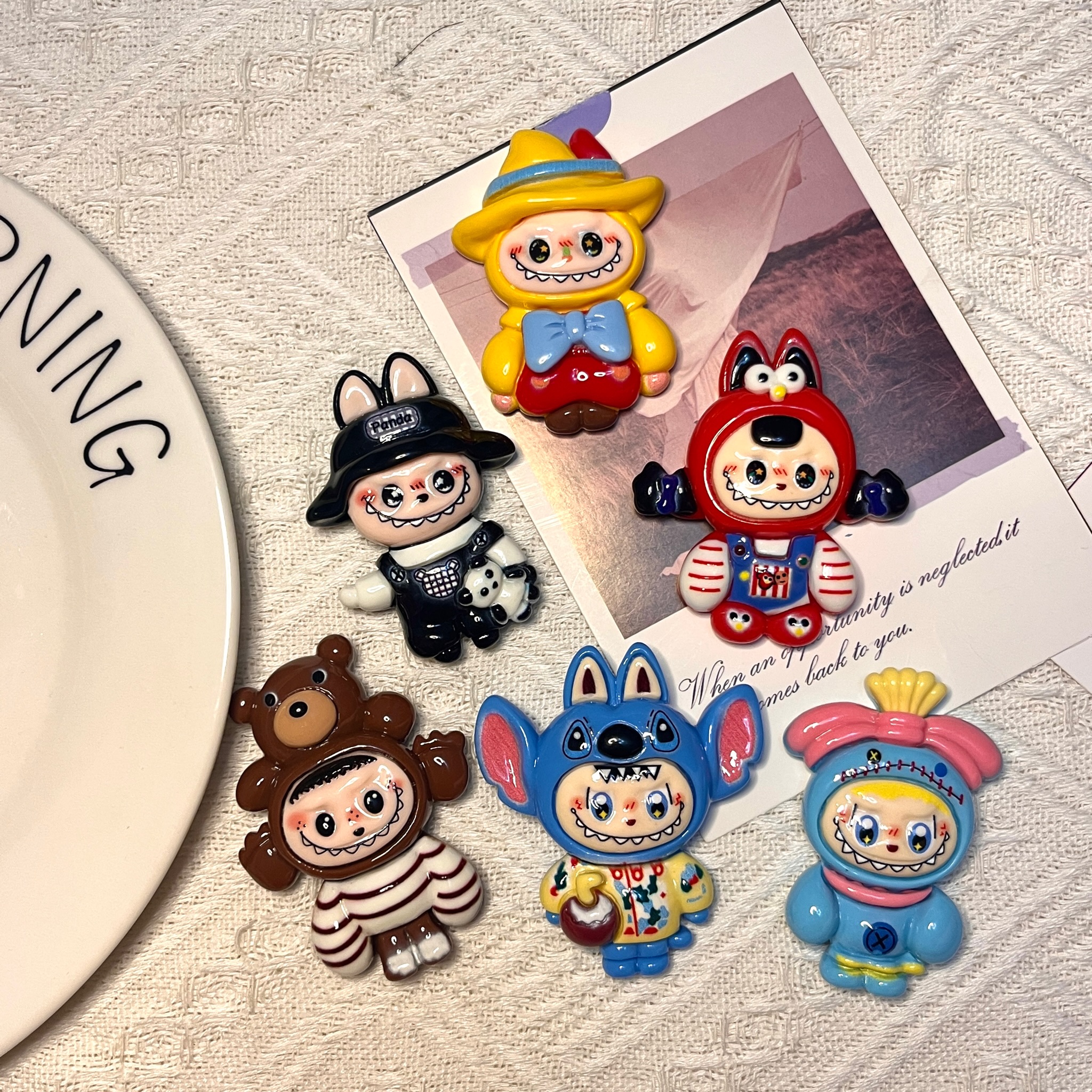 卡通可爱布布树脂配件手机壳配饰DIY手工发夹冰箱贴挂件饰品