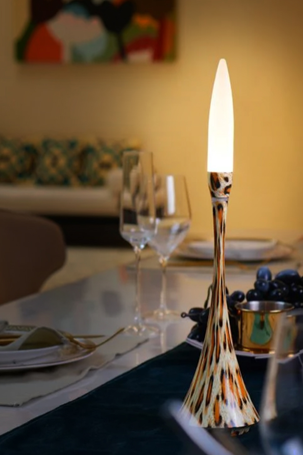 Home acrylic ambient lights, creative table lamps, night lights, decorative lights, leopard print creative table lamps and ornaments Specification drawing