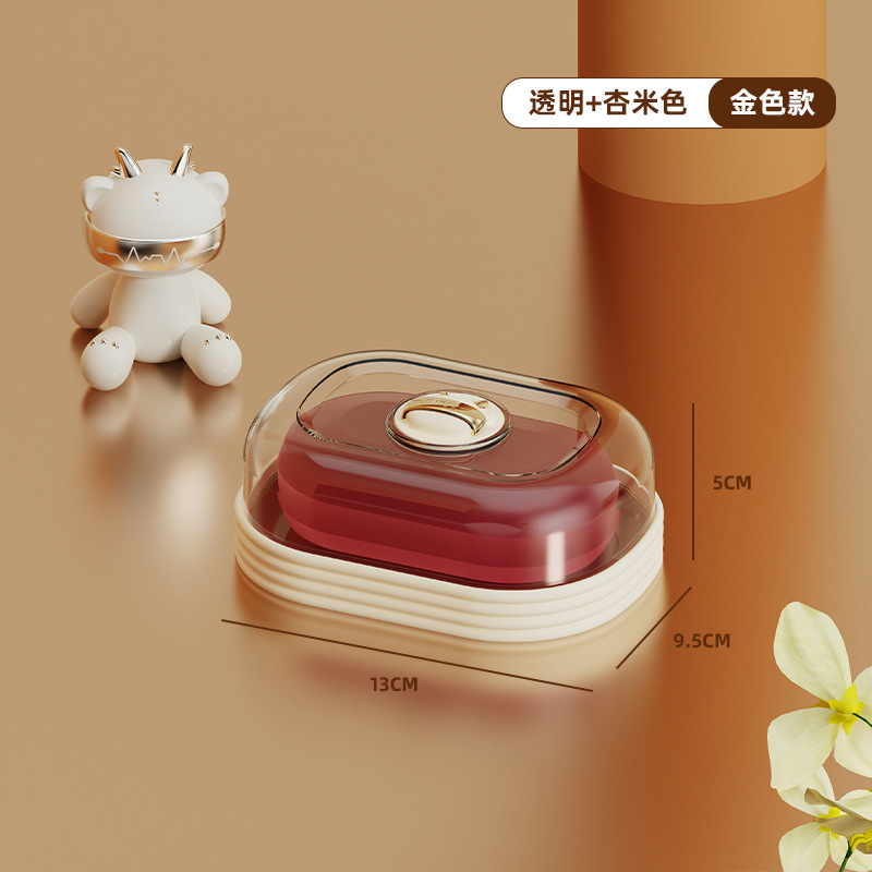 T54-TH-6213 Domilon Draining Soap Box, a creative double-layer soap box with lid for home bathroom use Application Scenario