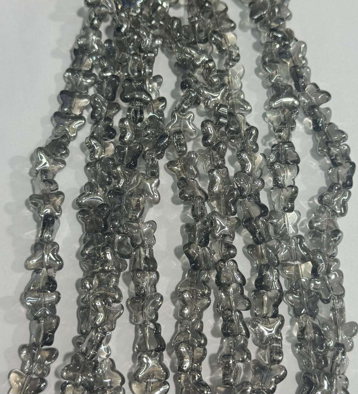 编手链的玻璃珠子水晶手工串珠子材料10厘光面蝴蝶木兰彩珠子