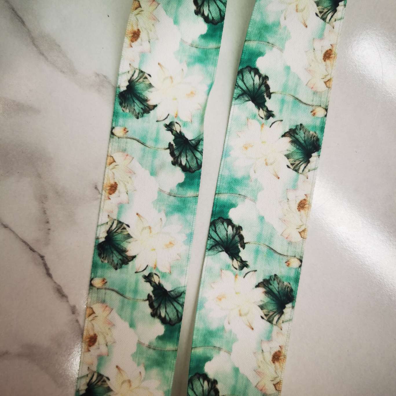 4 cm matte tape printed with lotus leaves and flowers, clothing, shoes, hats, accessories, DIY bow