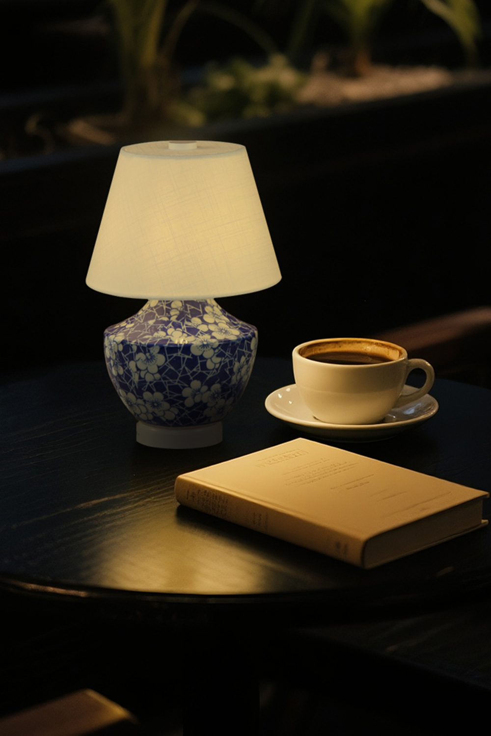 Creative home ceramic atmosphere lights, night lights, decorative lights, ornaments, fabric creative table lamp covers details Picture
