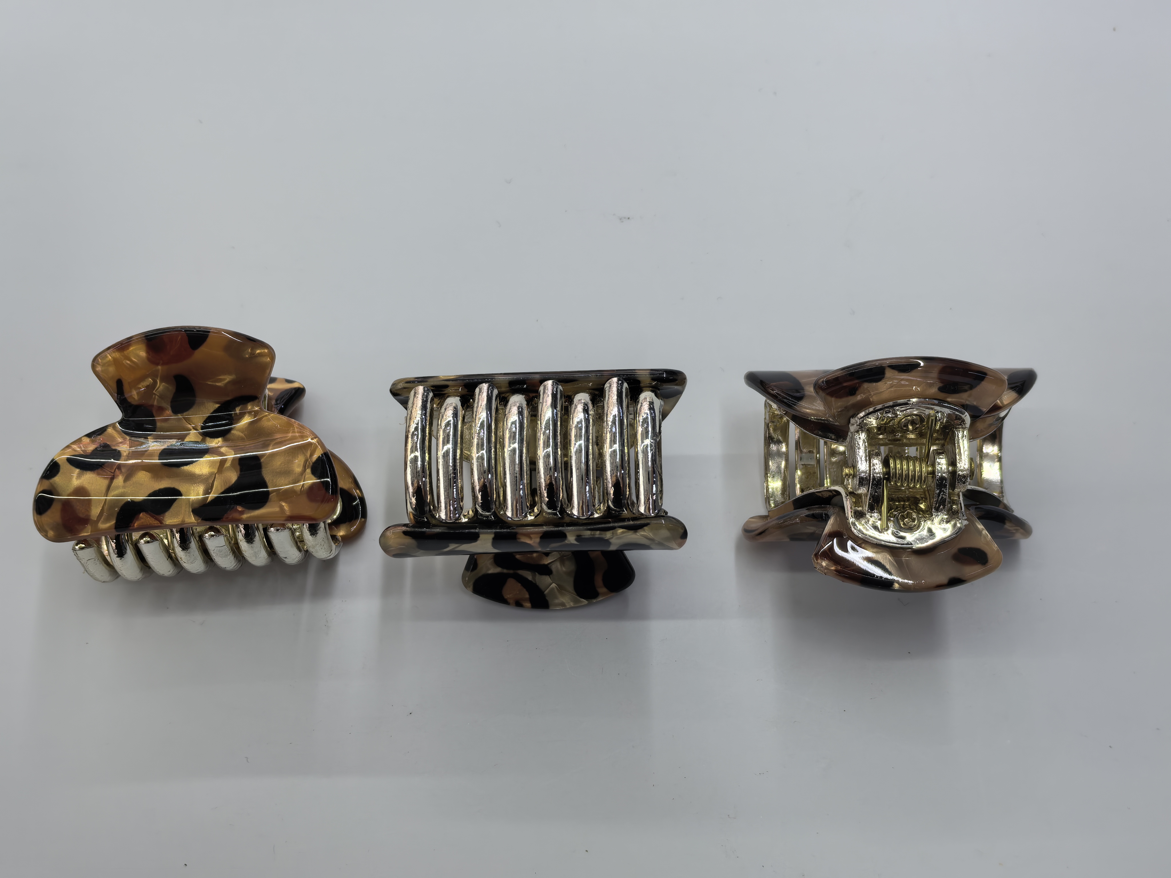 {伊莎饰品} 亚克力材质 时尚 优雅 简约 气质 弹簧夹 一字夹 中号发夹 {12个装}  型号 261发夹醋酸发饰发夹详情图2