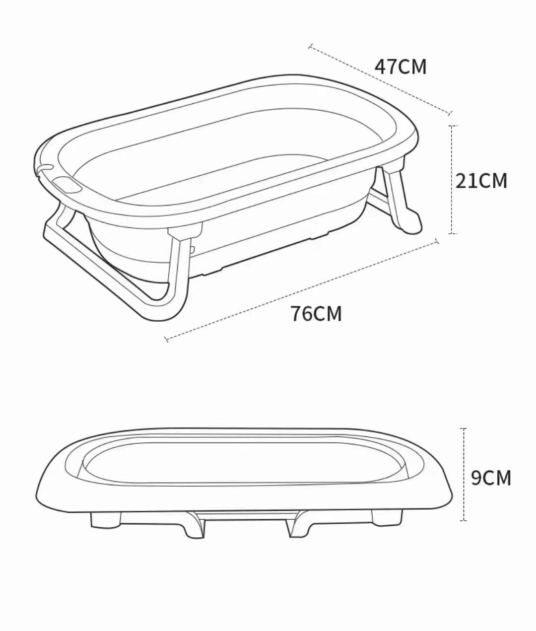 简约折叠浴桶儿童洗澡桶婴儿游泳洗澡盆可坐躺浴盆宝宝保温浴桶缸详情图2