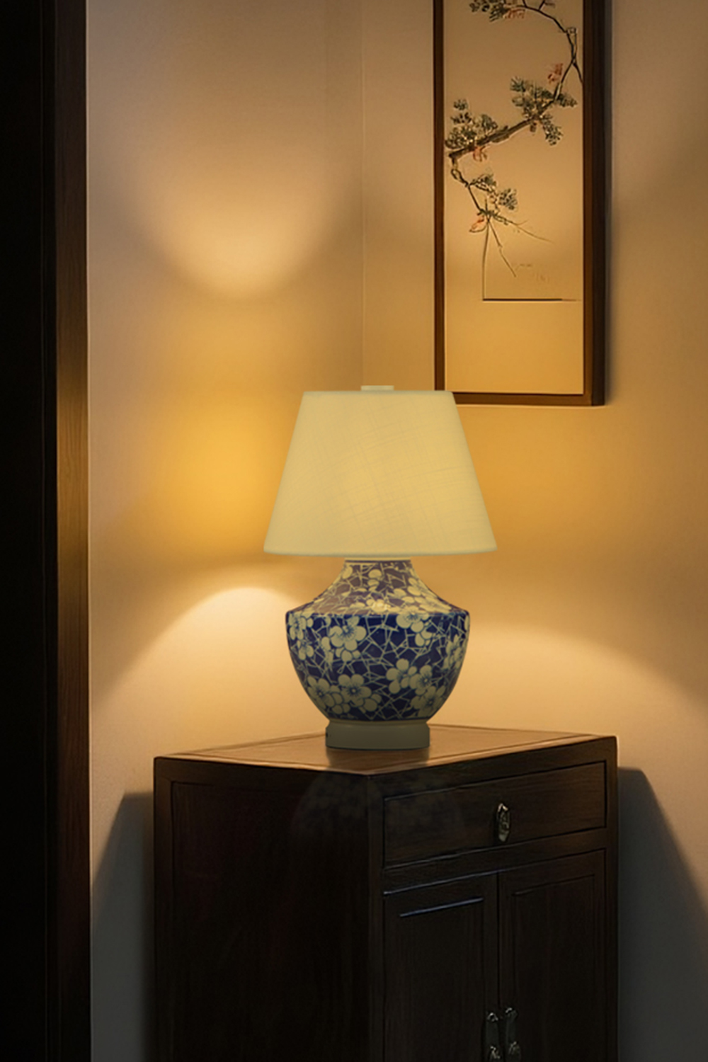 Creative home ceramic atmosphere lights, night lights, decorative lights, ornaments, fabric creative table lamp covers Application Scenario