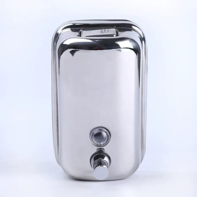 酒店304不锈钢皂液器壁挂式化妆室洗手液器免打孔按压瓶宾馆洗手皂液器不锈钢详情5
