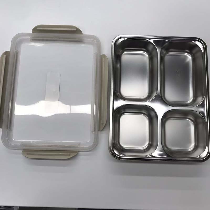 304 不锈钢多格分隔饭盒 密封保鲜便当盒 上班族学生便携分格餐盒 食堂打饭餐盒详情4