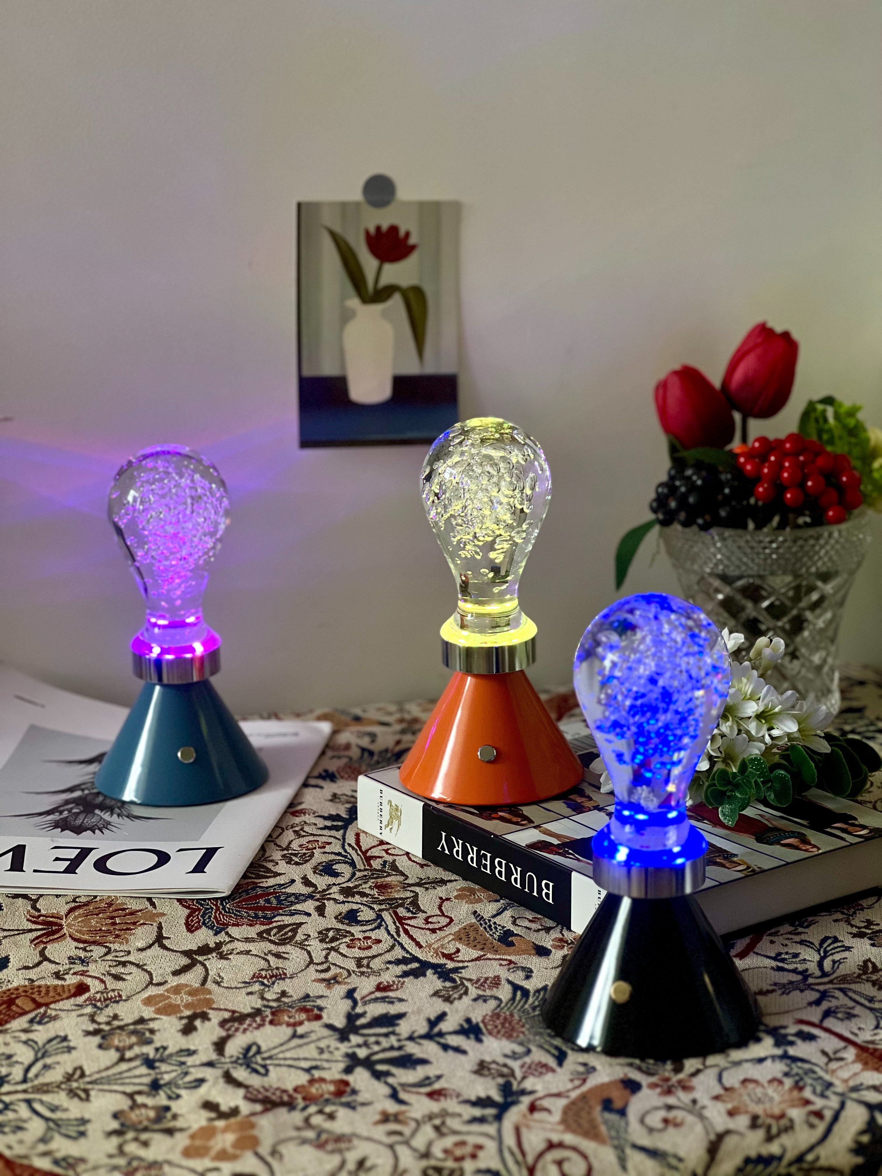 Home acrylic ambient lights, creative table lamps, night lights, decorative lights, multi-color creative table lamps and ornaments Item Picture