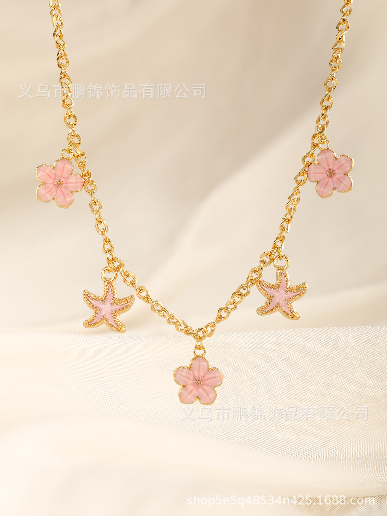 欧美跨境饰品 海星吊坠项链女isn轻奢高级感小众首饰配饰锁骨链女详情9