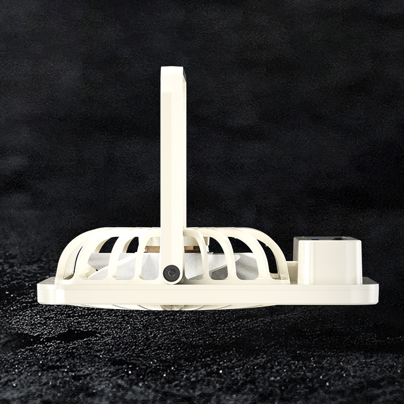 Desktop usb charging small fan, ultra-quiet mini portable foldable office desk dormitory fan light pic 4