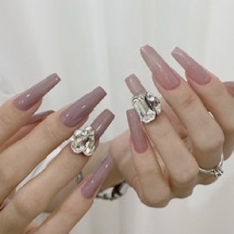 美甲钻饰堆堆钻美甲饰品爆闪透明白色枕头肥方冰糖鸽子蛋水晶堆钻穿戴甲