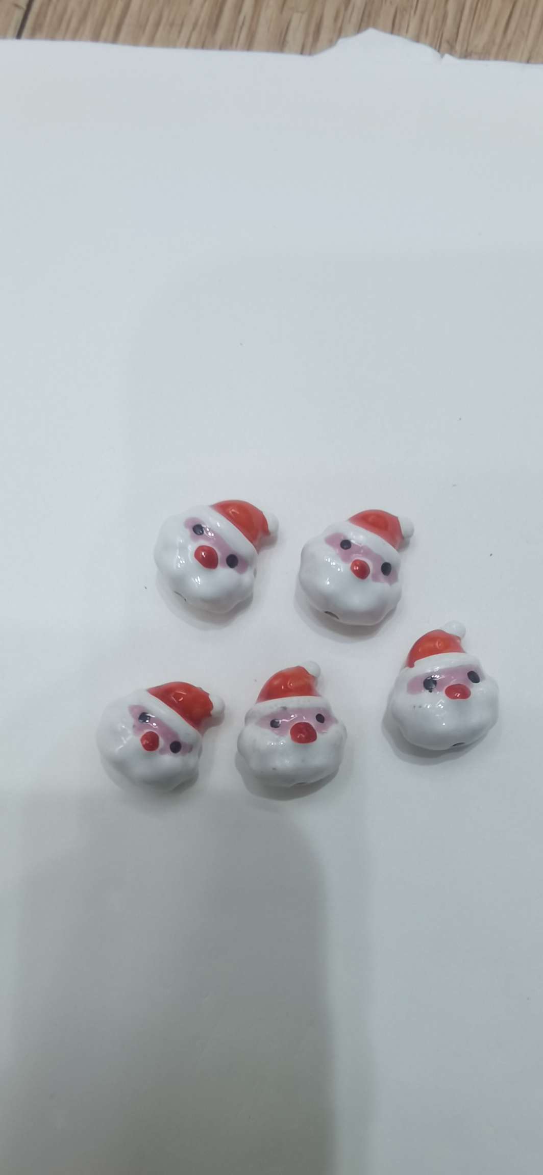 圣诞节手绘陶瓷雪人饰品配件批发diy