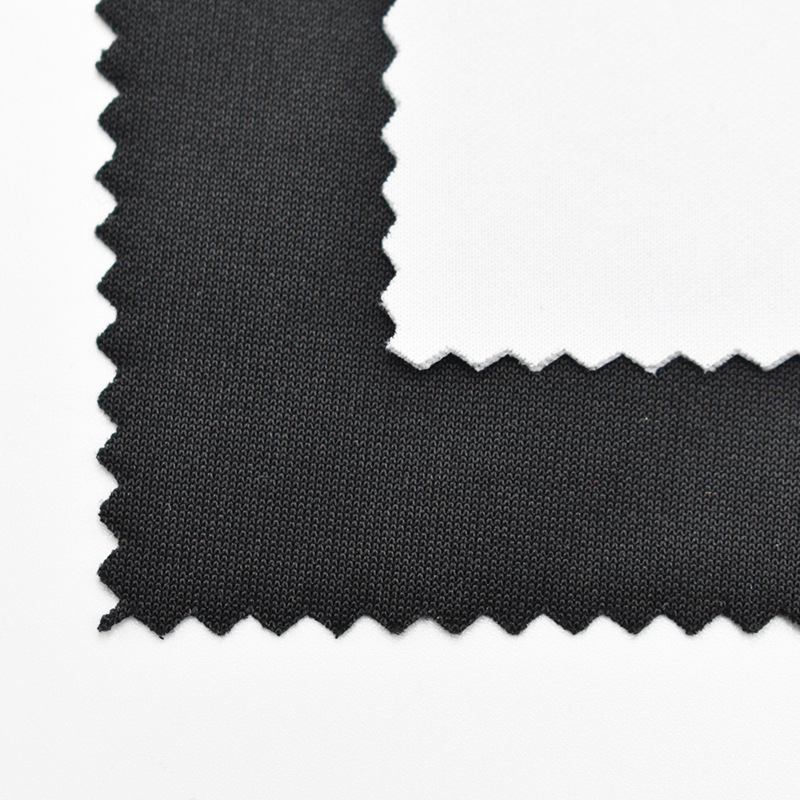 Air layer fabric polyester-ammonia high-elastic health fabric mask fabric 200g, 240g, 280g, 300g black stock details Picture
