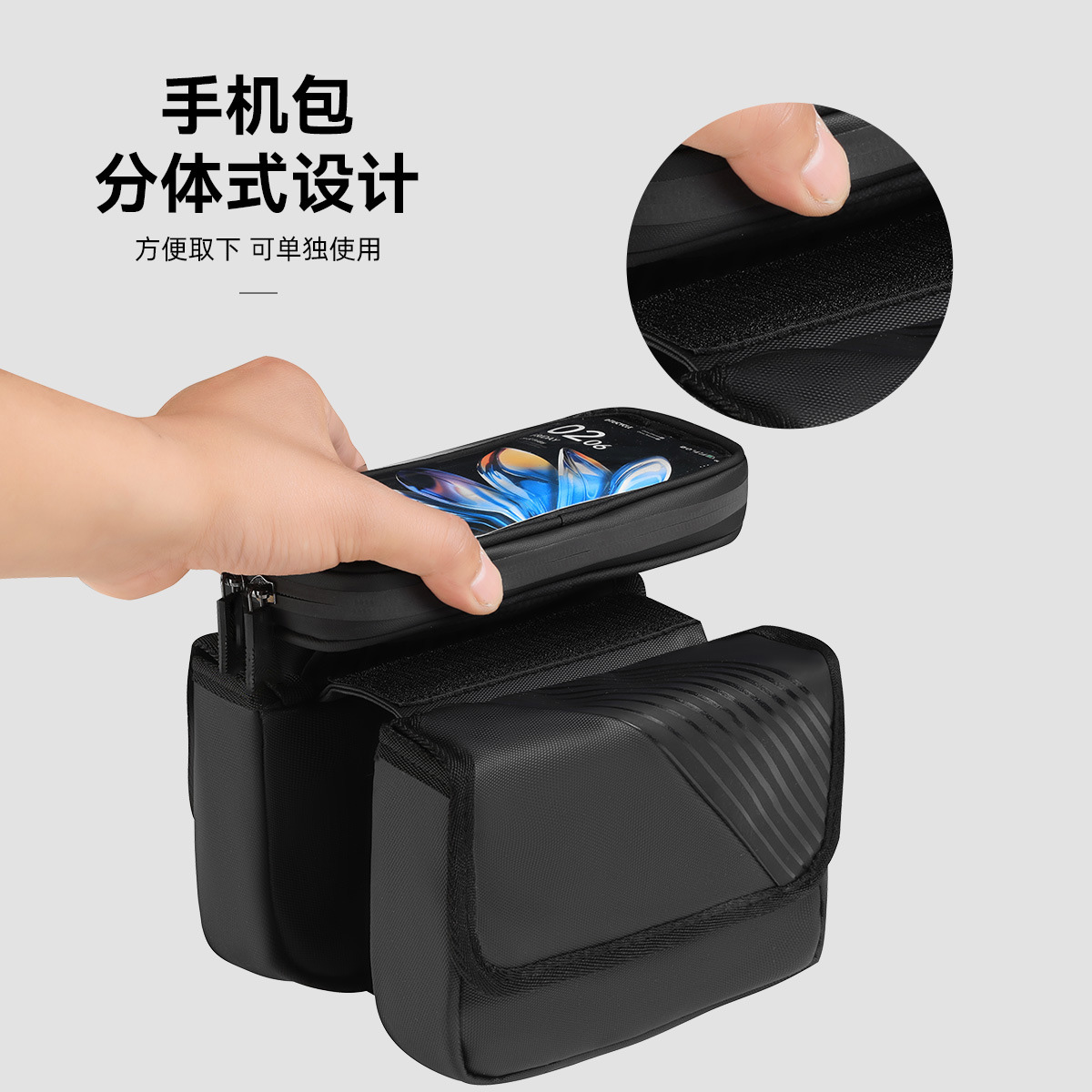 Cycling equipment: bicycle bag, mountain bike, double-sided bag, hard shell, waterproof, large-capacity storage pic 4