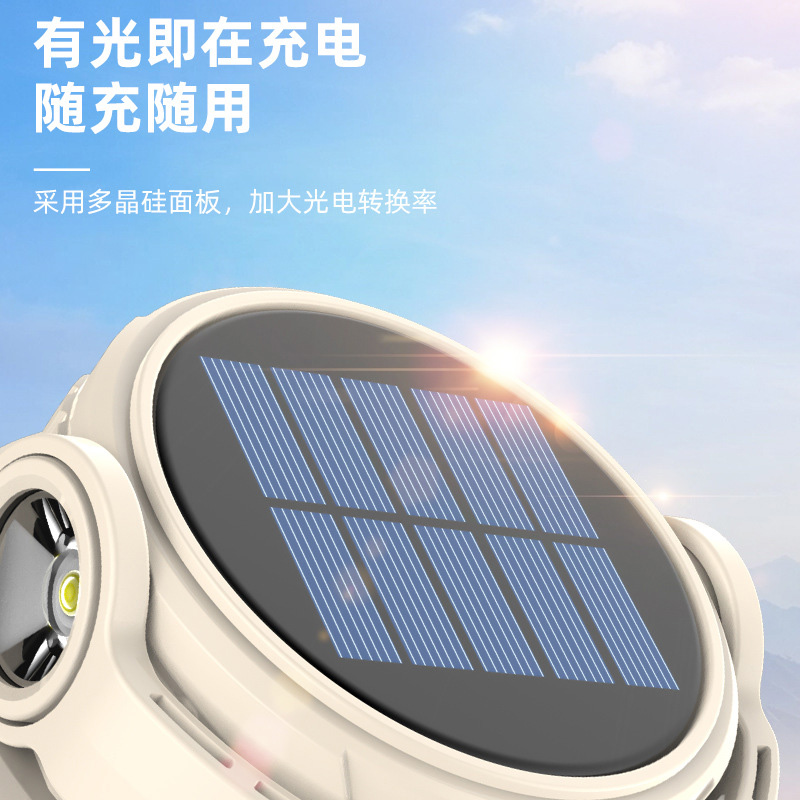Camping lamp, ultra-long battery life, solar outdoor lamp, rechargeable lighting lamp, camping led tent hanging type pic 2