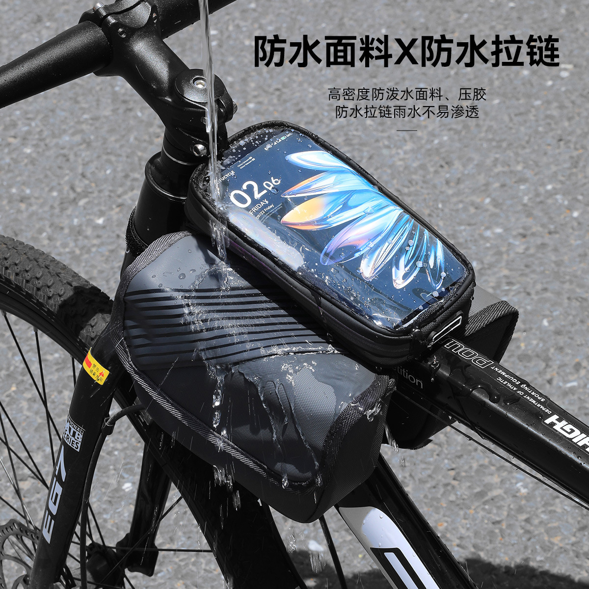 Cycling equipment: bicycle bag, mountain bike, double-sided bag, hard shell, waterproof, large-capacity storage pic 3