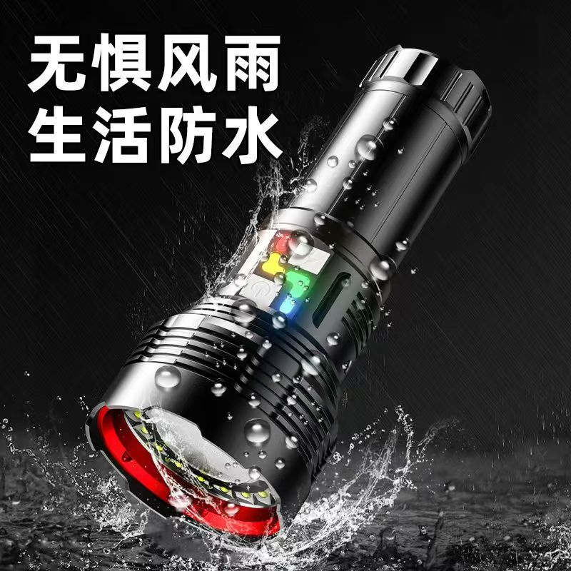 Sky-piercing Cannon High-intensity flashlight, ultra-bright outdoor long-range white laser flashlight, multi-functional lamp, zoom high-power high-intensity flashlight, simple detail image 4