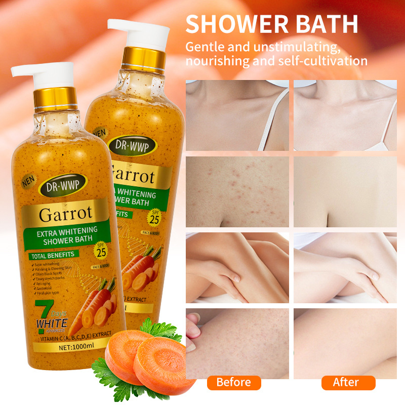 外贸牛奶磨砂去死皮沐浴露Exfoliating showergel1000ml出口非洲详情图5