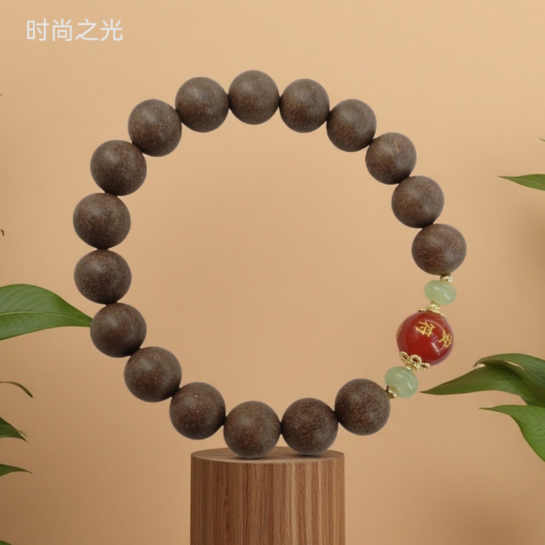 Intangible cultural heritage incense bead bracelet, Bodhi traditional Chinese medicine bracelet, fashionable bracelet, men's and women's styles, multiple colors available, large four-in-one incense type detail image 3