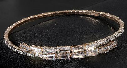 一排水钻锆石单色，多彩系列手镯