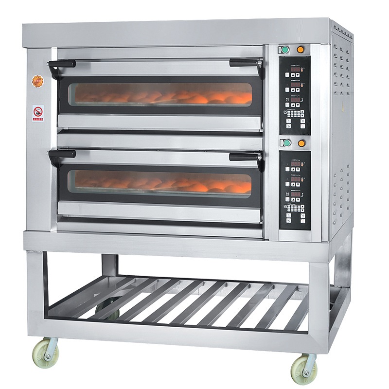 烤箱商用蛋糕月饼披萨面包电烤炉多功能厨房焗炉带石板二层四盘