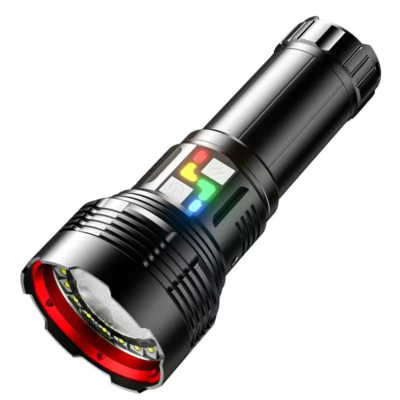 Sky-piercing Cannon High-intensity flashlight, ultra-bright outdoor long-range white laser flashlight, multi-functional lamp, zoom high-power high-intensity flashlight, simple details Picture
