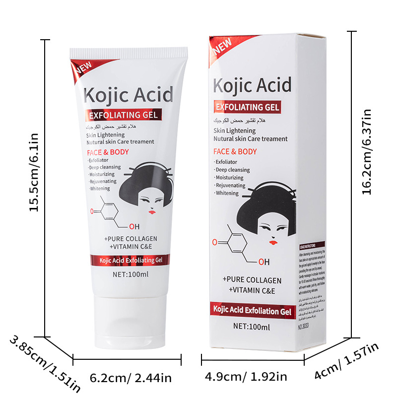 Cross-border aloe Vera Exfoliating Gel for facial exfoliation and brightening, 100g body exfoliating cream for export detail image 9